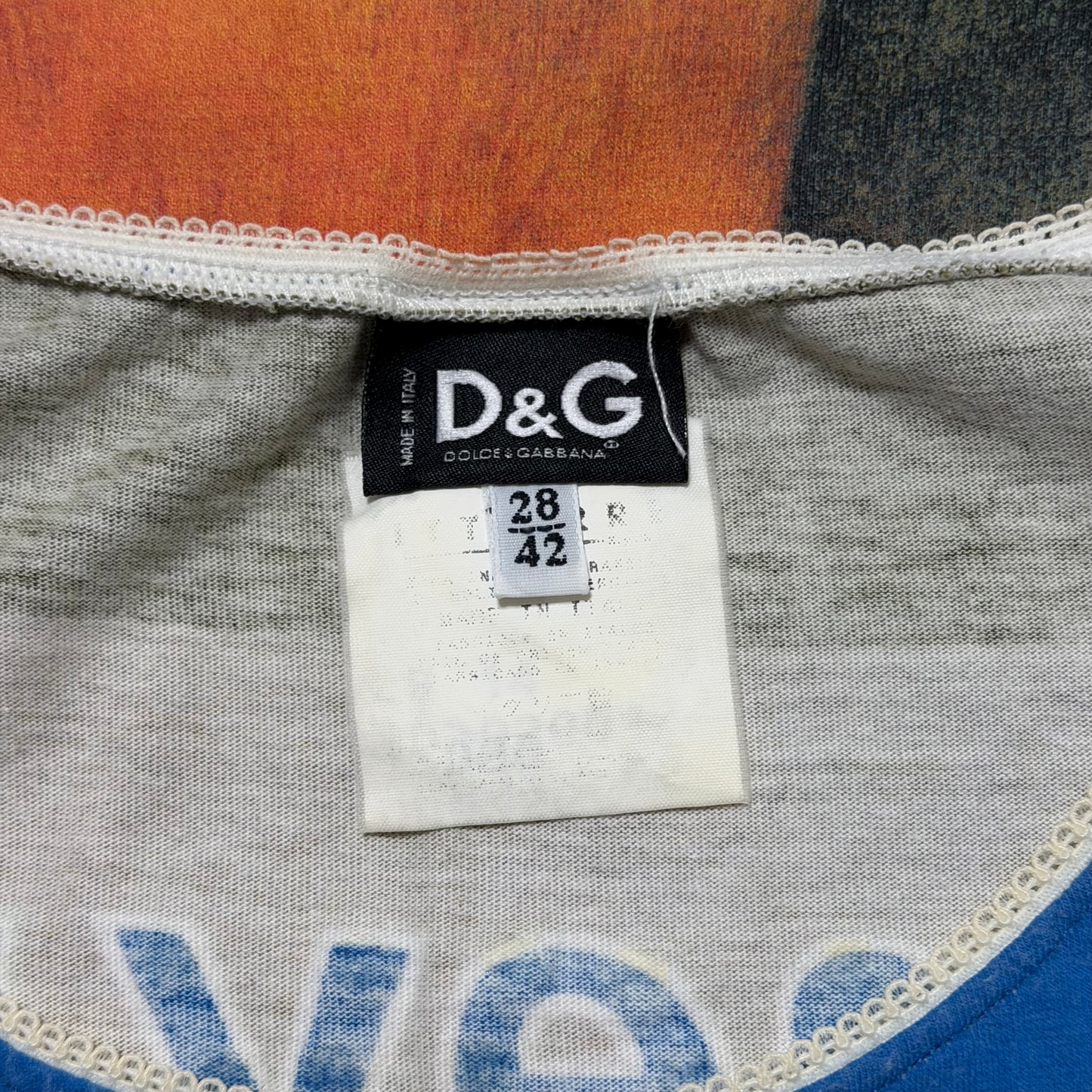 D&G Vintage “SEYCHELLES!” Tropical Graphic Rhinestone T-Shirt