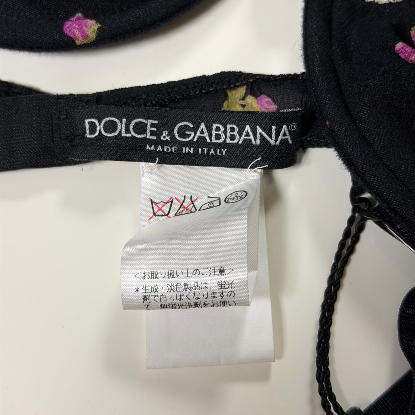 DOLCE&GABBANA Fall Winter 2001 Floral Lace Trim Balconette Bra Top