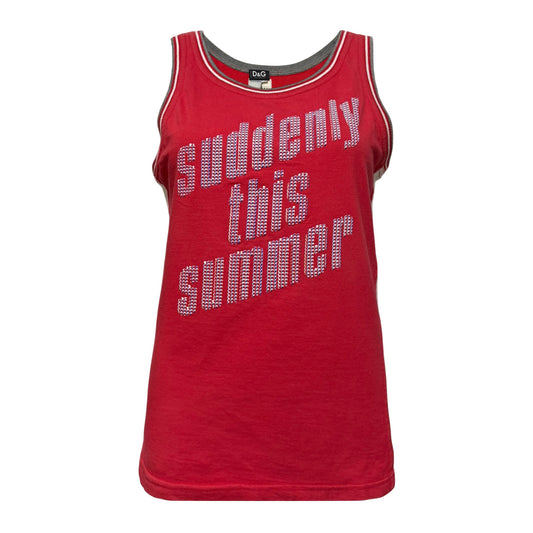 D&G Vintage “Suddenly This Summer” Graphic Logo Tank Top