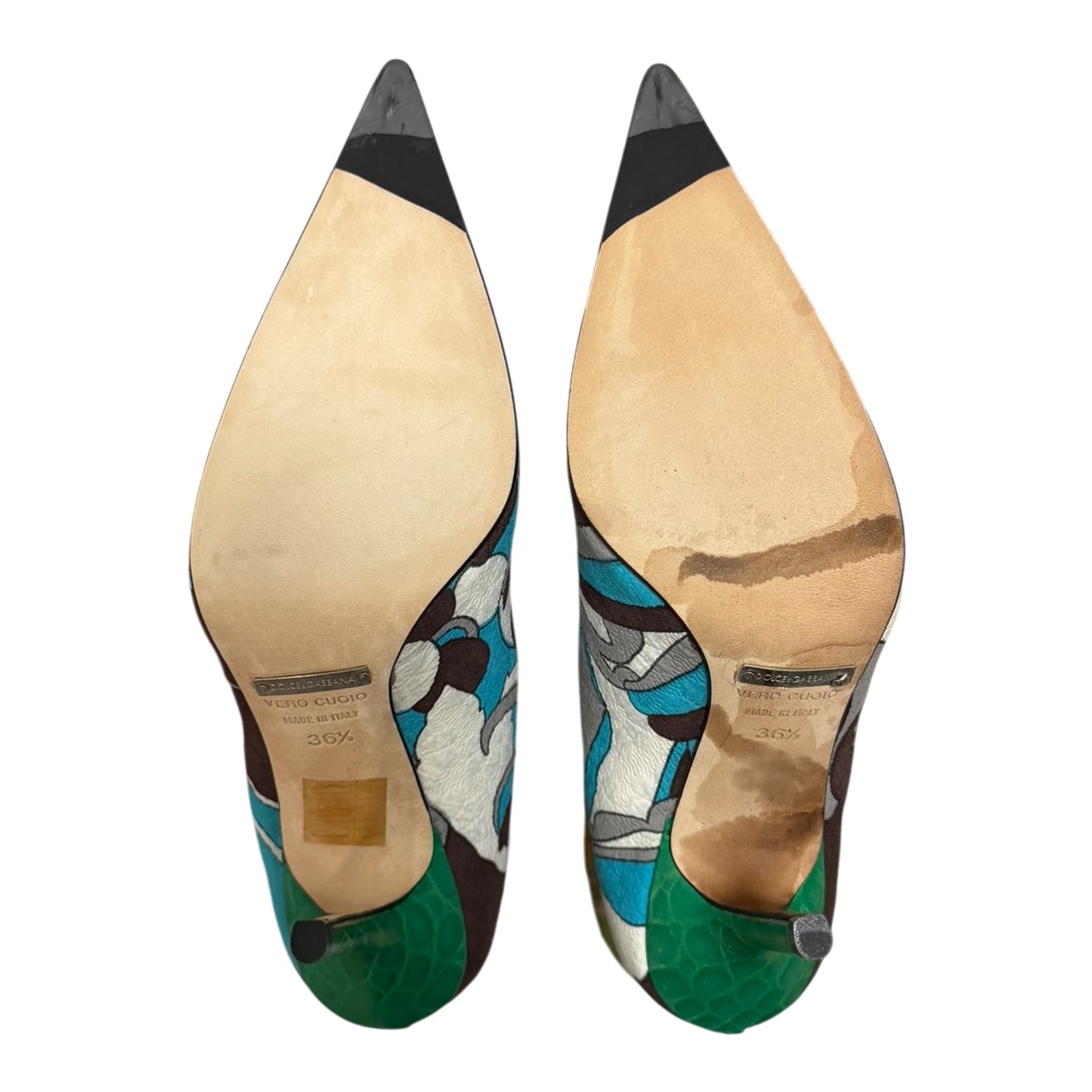 DOLCE&GABBANA Spring Summer 2004 Patchwork Floral Print Knee-High Boots