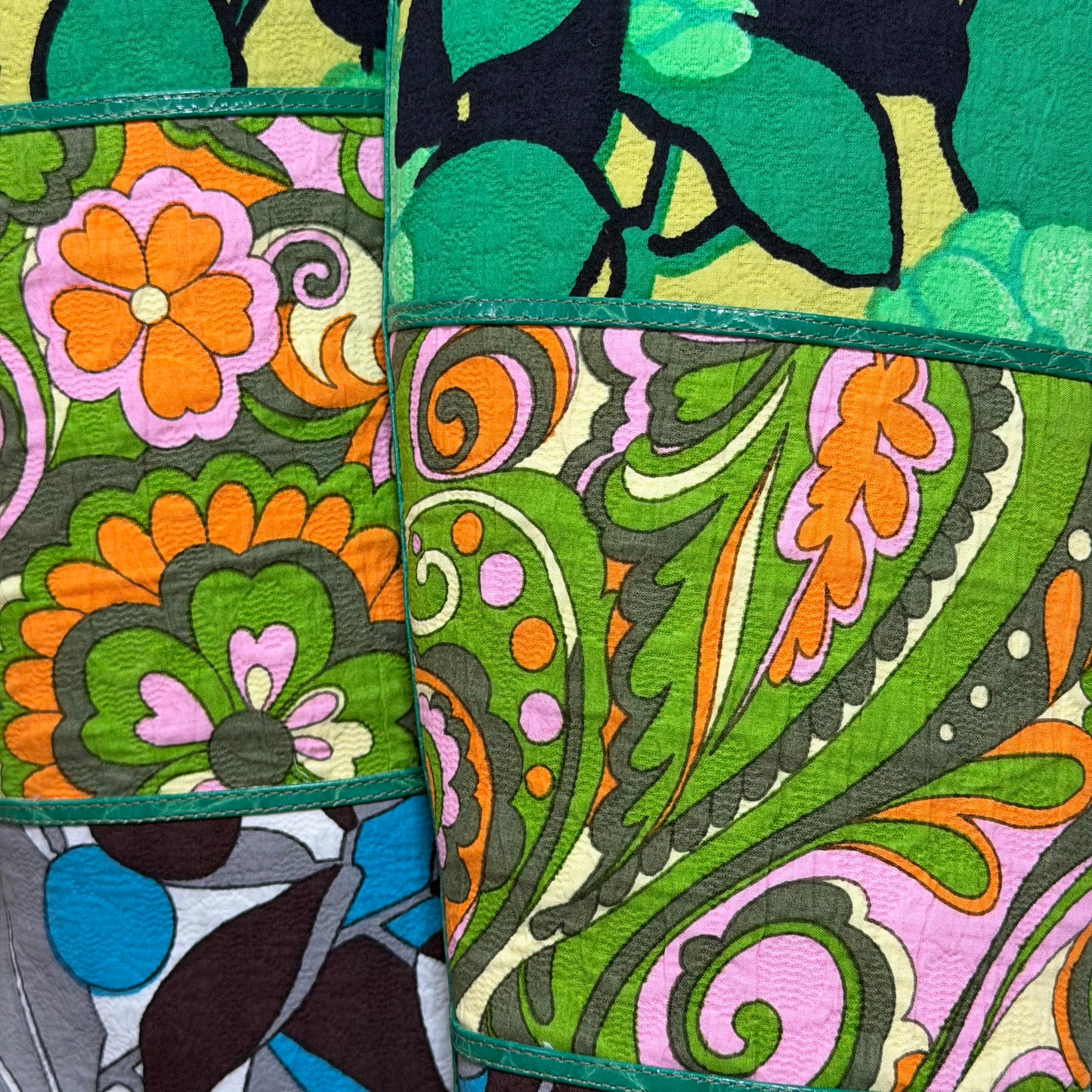 DOLCE&GABBANA Spring Summer 2004 Patchwork Floral Print Knee-High Boots