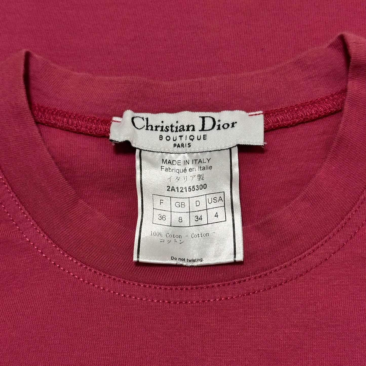 CHRISTIAN DIOR Fall Winter 2002 "J'ADORE DIOR" Tank Top