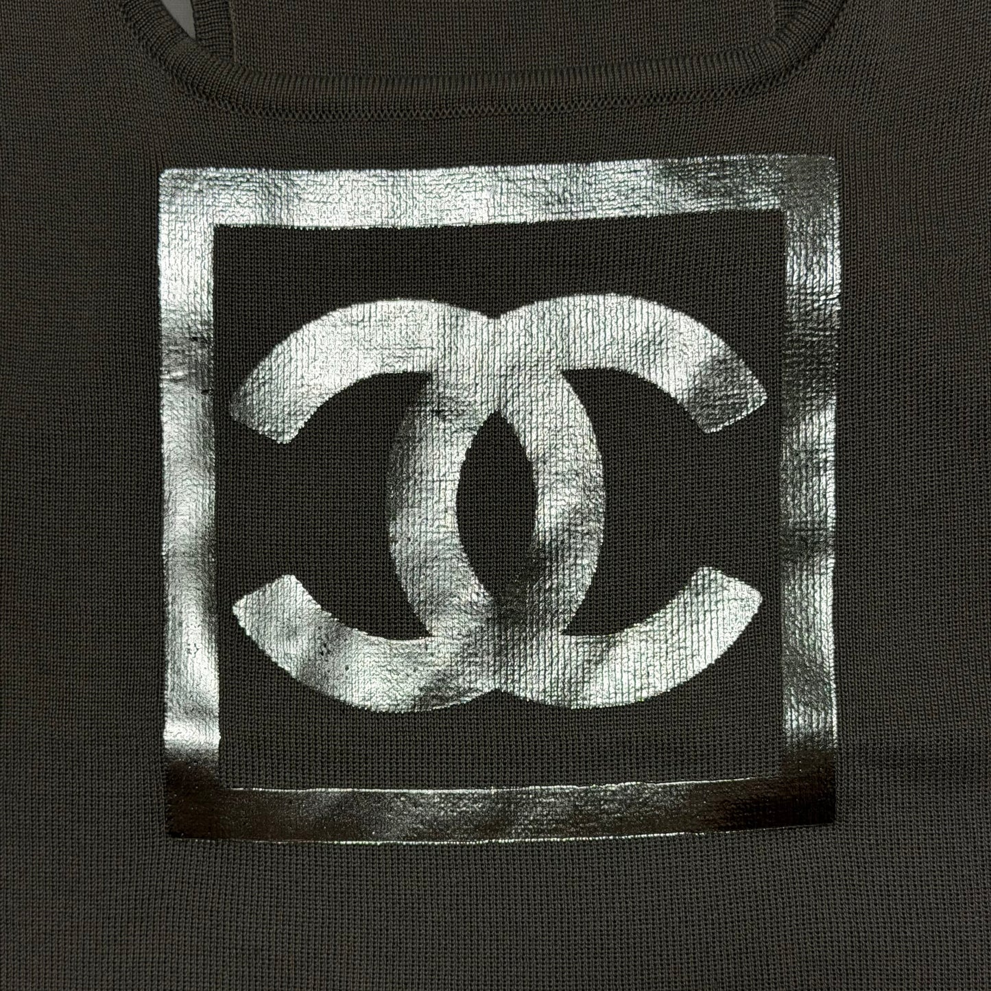 CHANEL Sport Spring Summer 2001 CC Logo Knit Tank Top