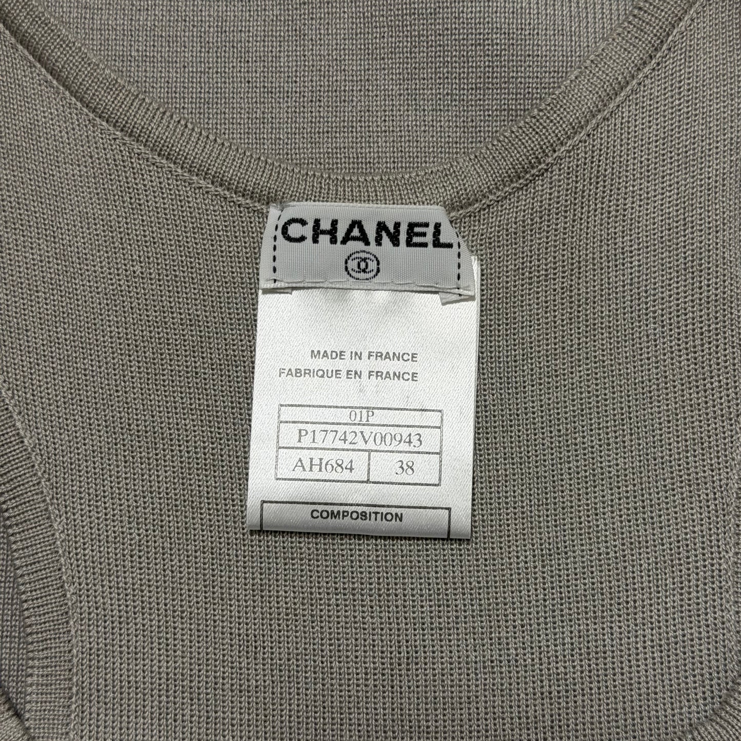 CHANEL Sport Spring Summer 2001 CC Logo Knit Tank Top