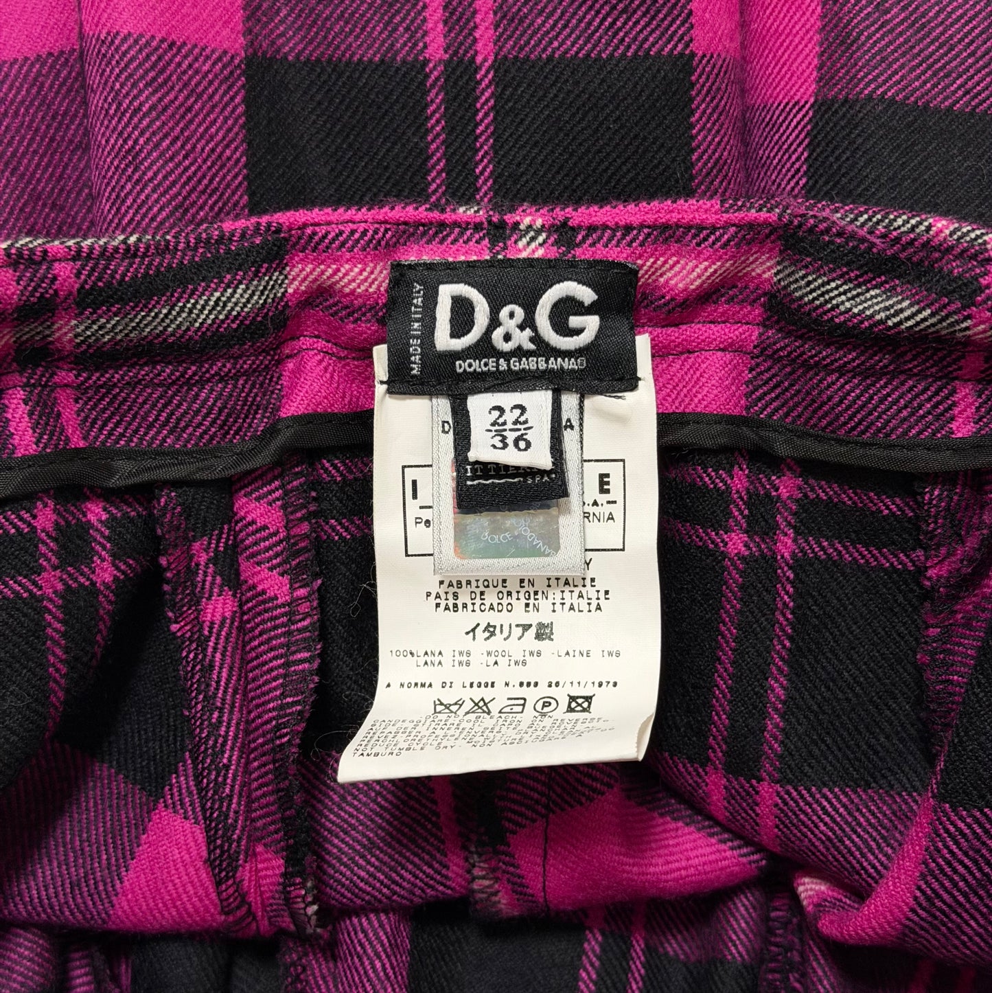 D&G Fall Winter 2003 Tartan Flared Mini Skirt