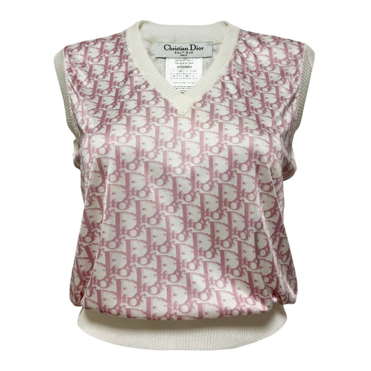 CHRISTIAN DIOR Spring Summer 2004 Trotter Logo Knit Vest