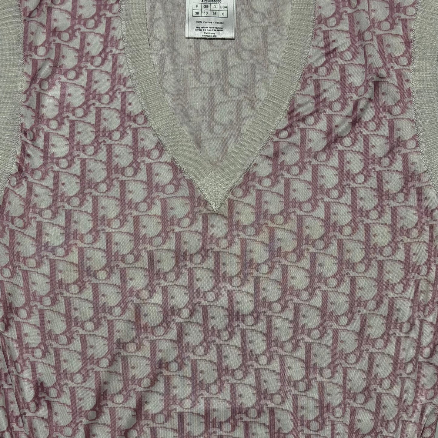CHRISTIAN DIOR Spring Summer 2004 Trotter Logo Knit Vest