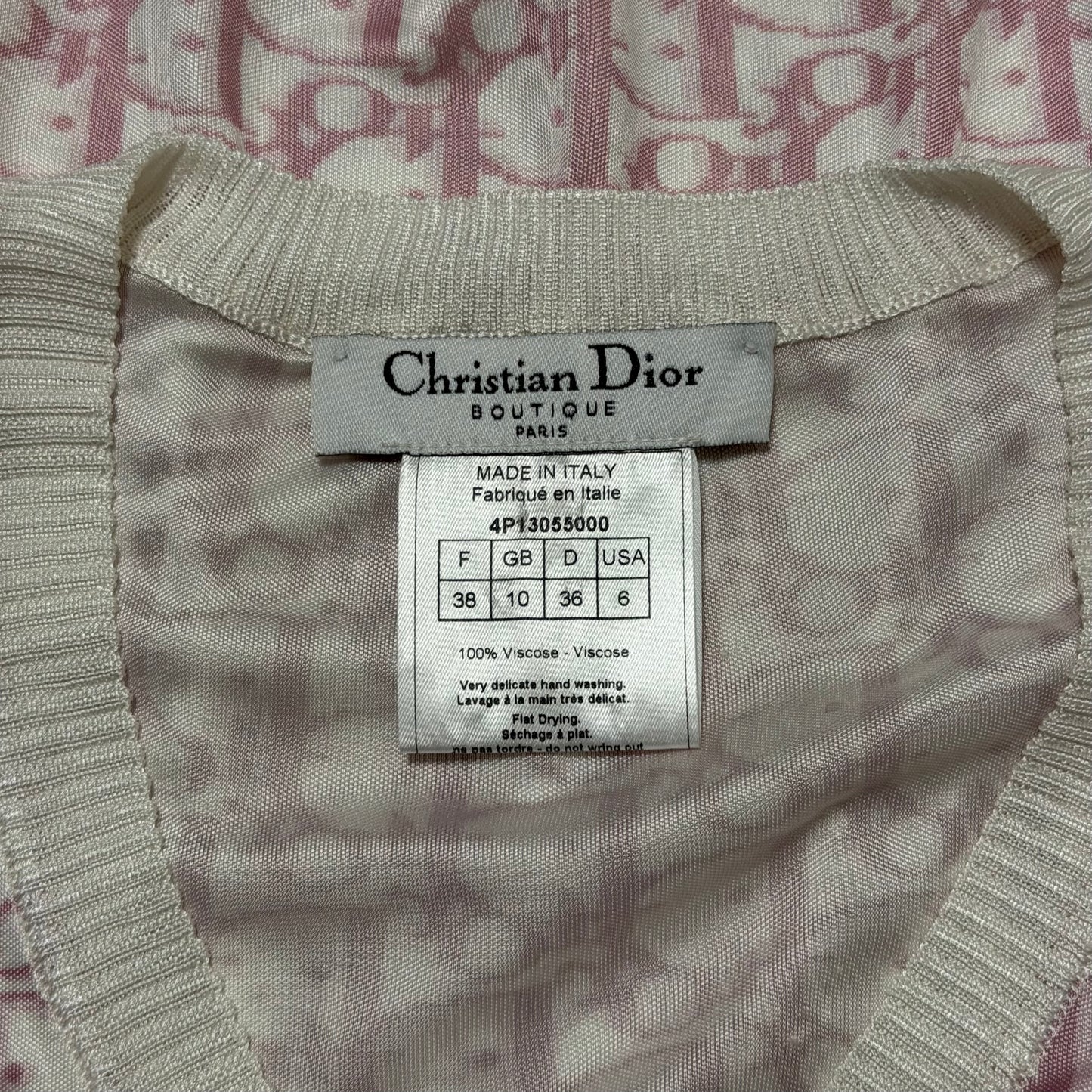 CHRISTIAN DIOR Spring Summer 2004 Trotter Logo Knit Vest