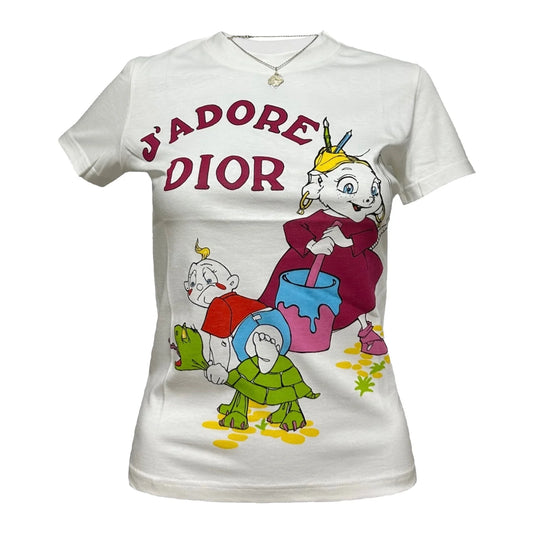 CHRISTIAN DIOR Spring Summer 2002 Cartoon "J'ADORE DIOR" T-Shirt Set