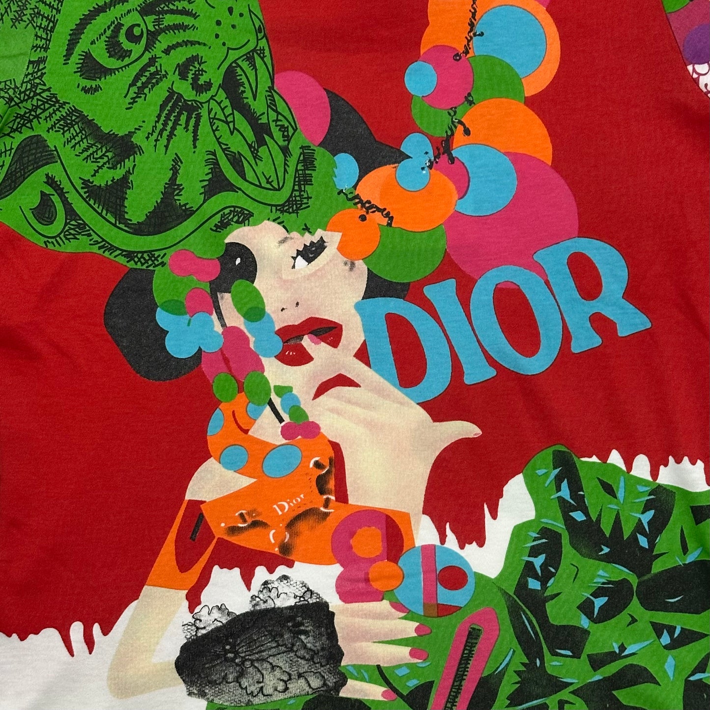 CHRISTIAN DIOR Spring Summer 2005 Tiger Graphic Print T-Shirt