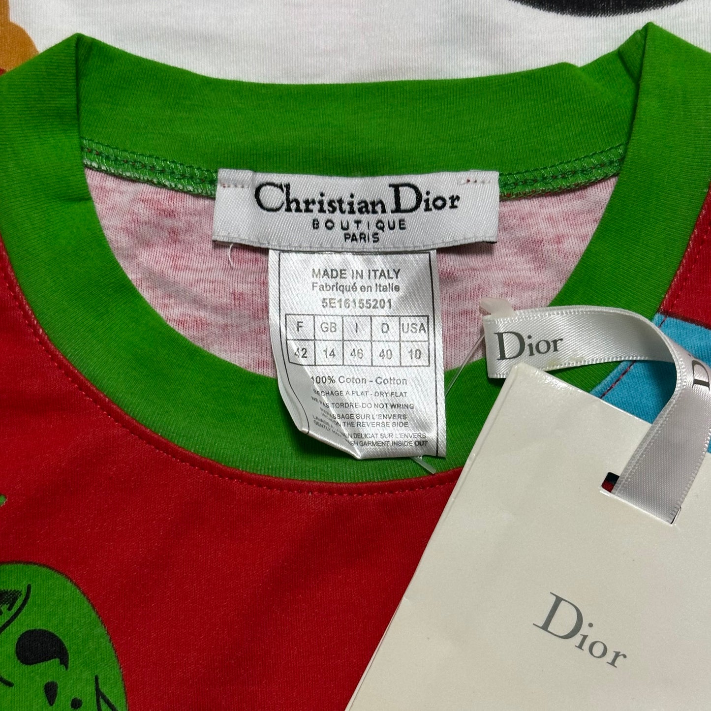 CHRISTIAN DIOR Spring Summer 2005 Tiger Graphic Print T-Shirt
