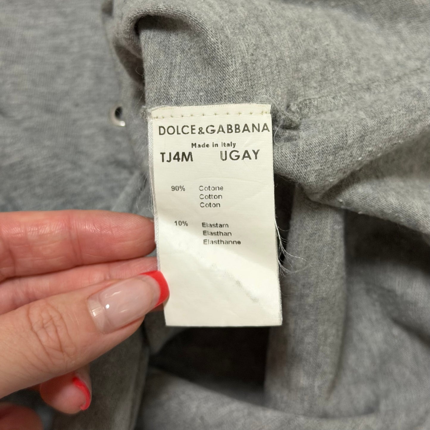 DOLCE&GABBANA Spring Summer 2003 Plunging Lace-Up Logo Print T-Shirt
