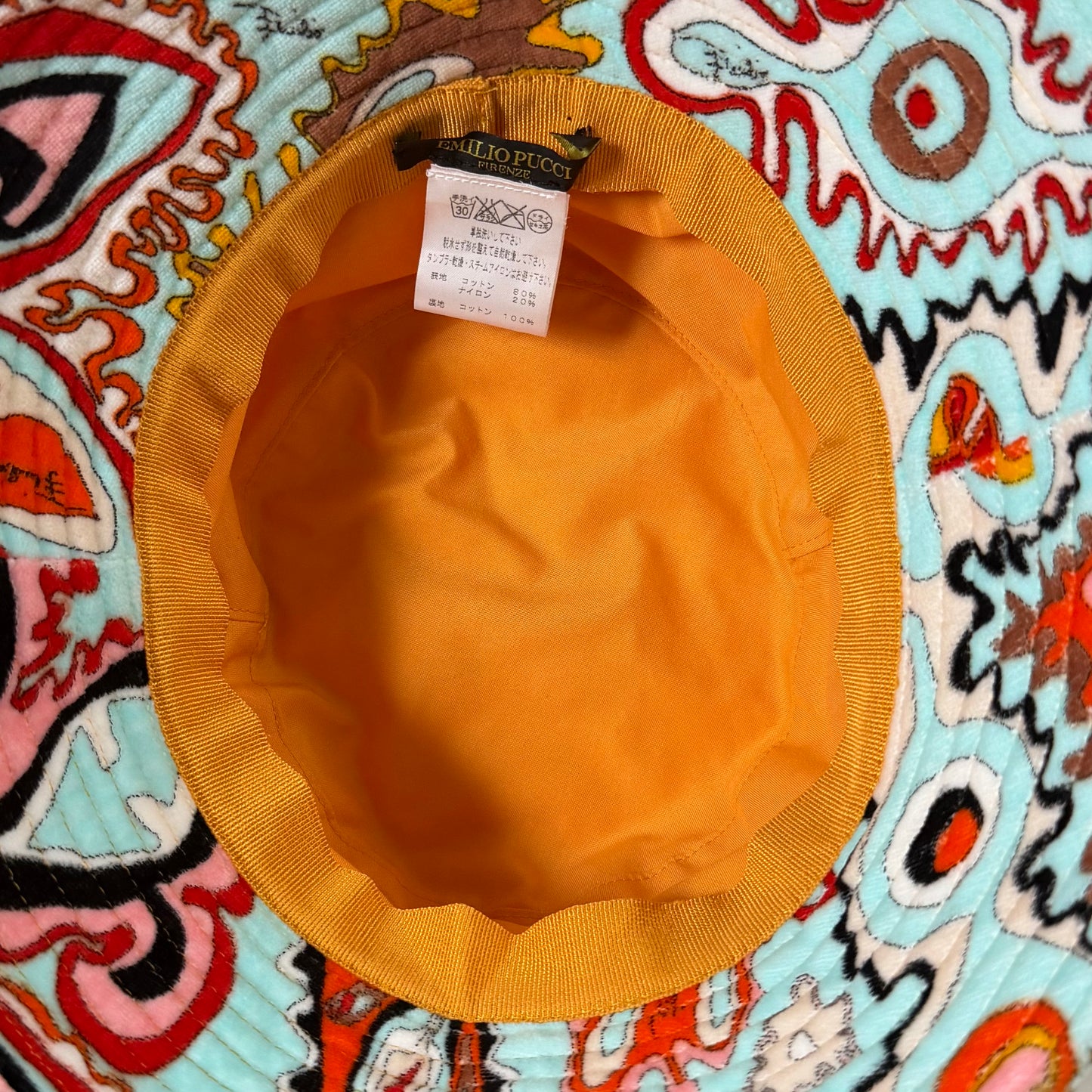 EMILIO PUCCI Spring Summer 2005 Psychedelic Print Terry Cloth Bucket Hat