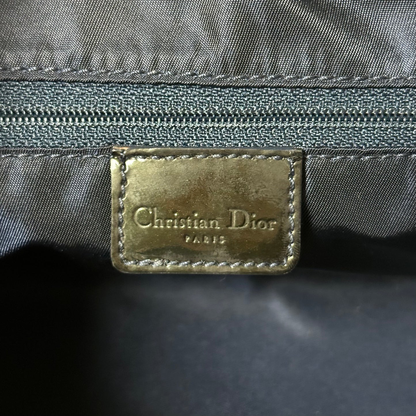 CHRISTIAN DIOR Spring Summer 2001 Dragon Print Zip Detail Handbag