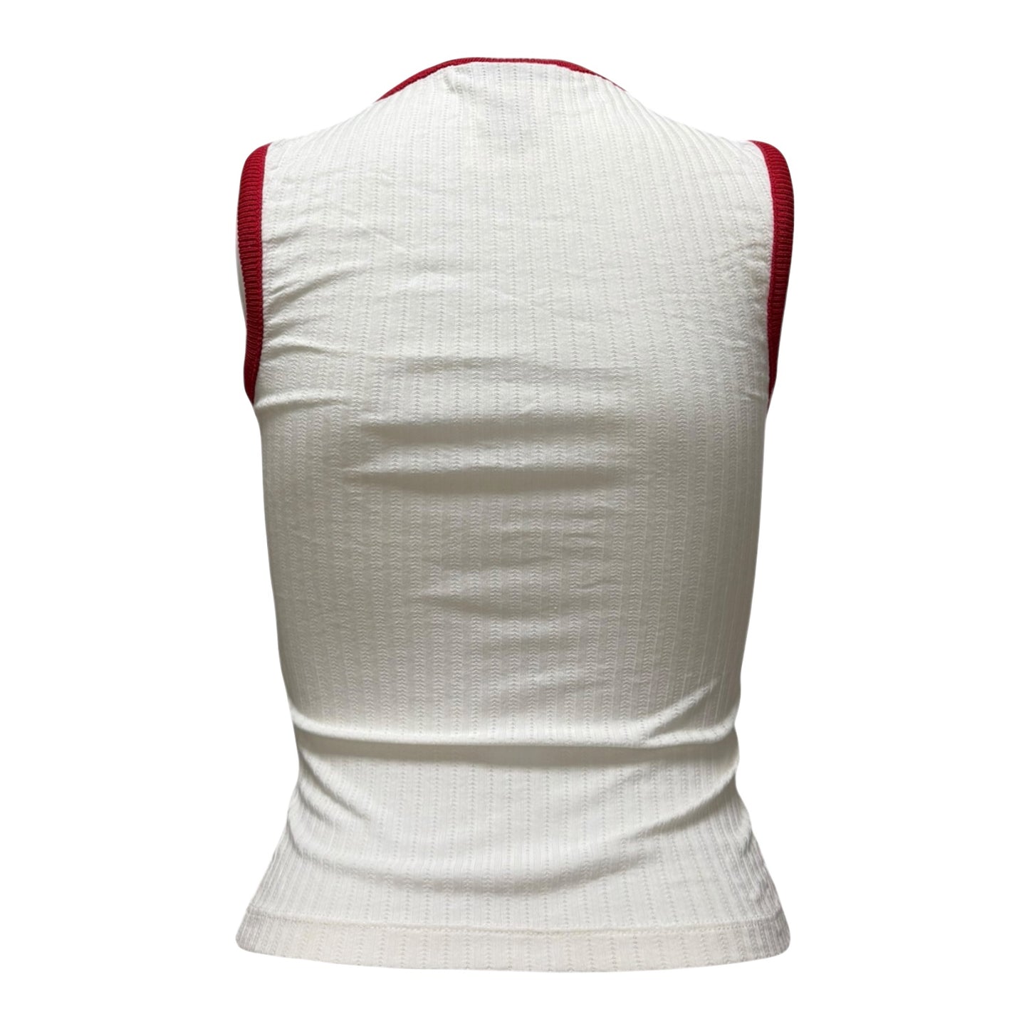 D&G Vintage Contrast Trim Ribbed Logo Tank Top