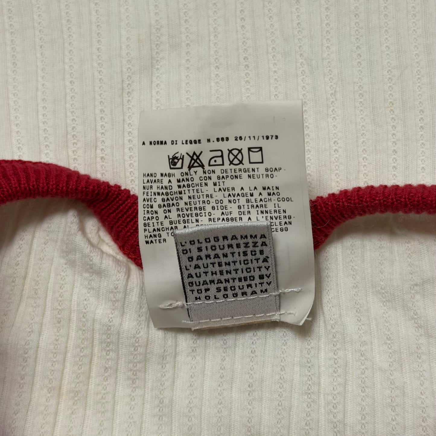 D&G Vintage Contrast Trim Ribbed Logo Tank Top