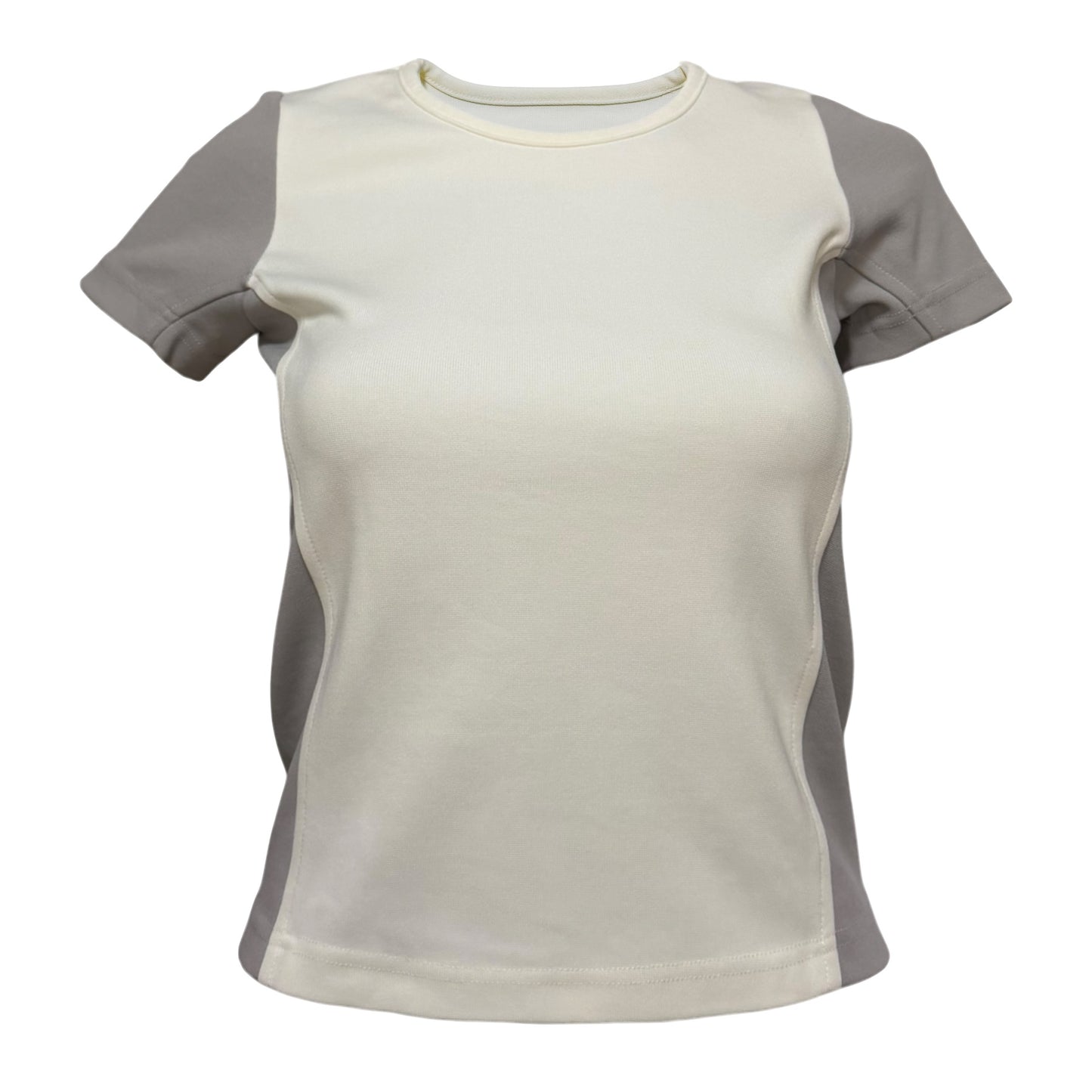 CHANEL Sport Spring Summer 2001 CC Logo Patch Technical Short Sleeve Top