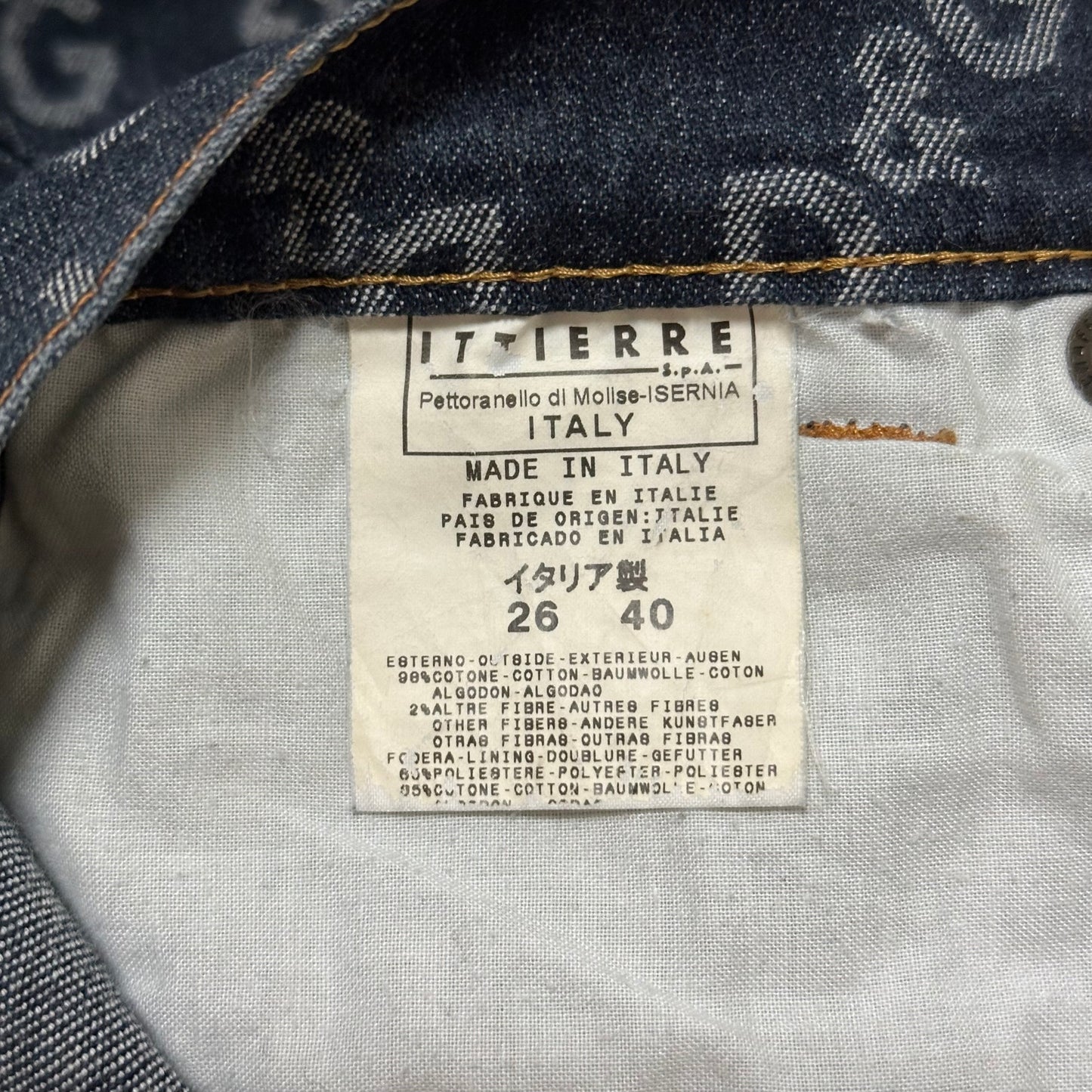 D&G Fall Winter 2002 Logo Skinny Stretch Denim Jeans
