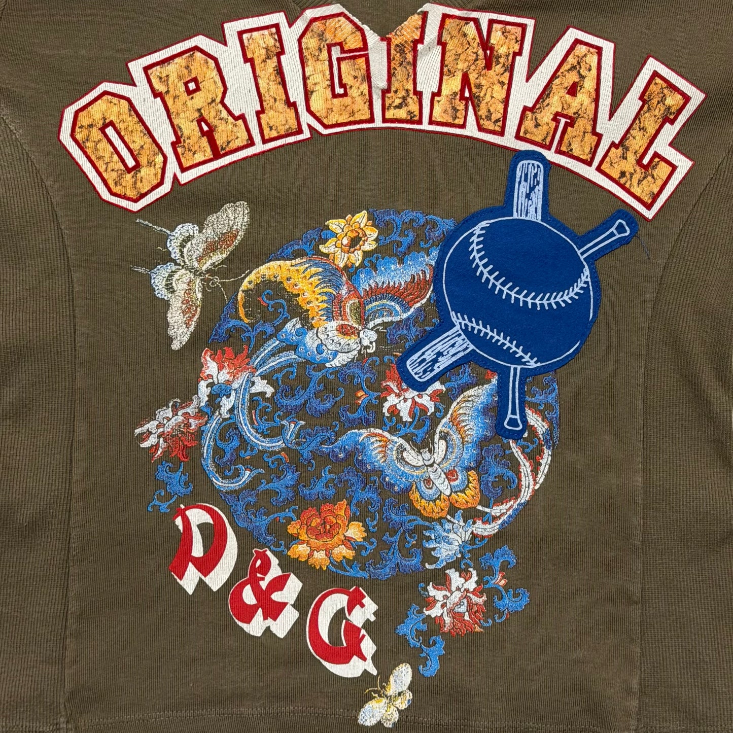 D&G Vintage “ORIGINAL INNERCITY Blues FOREVER” Graphic Ruffle Sleeve Top