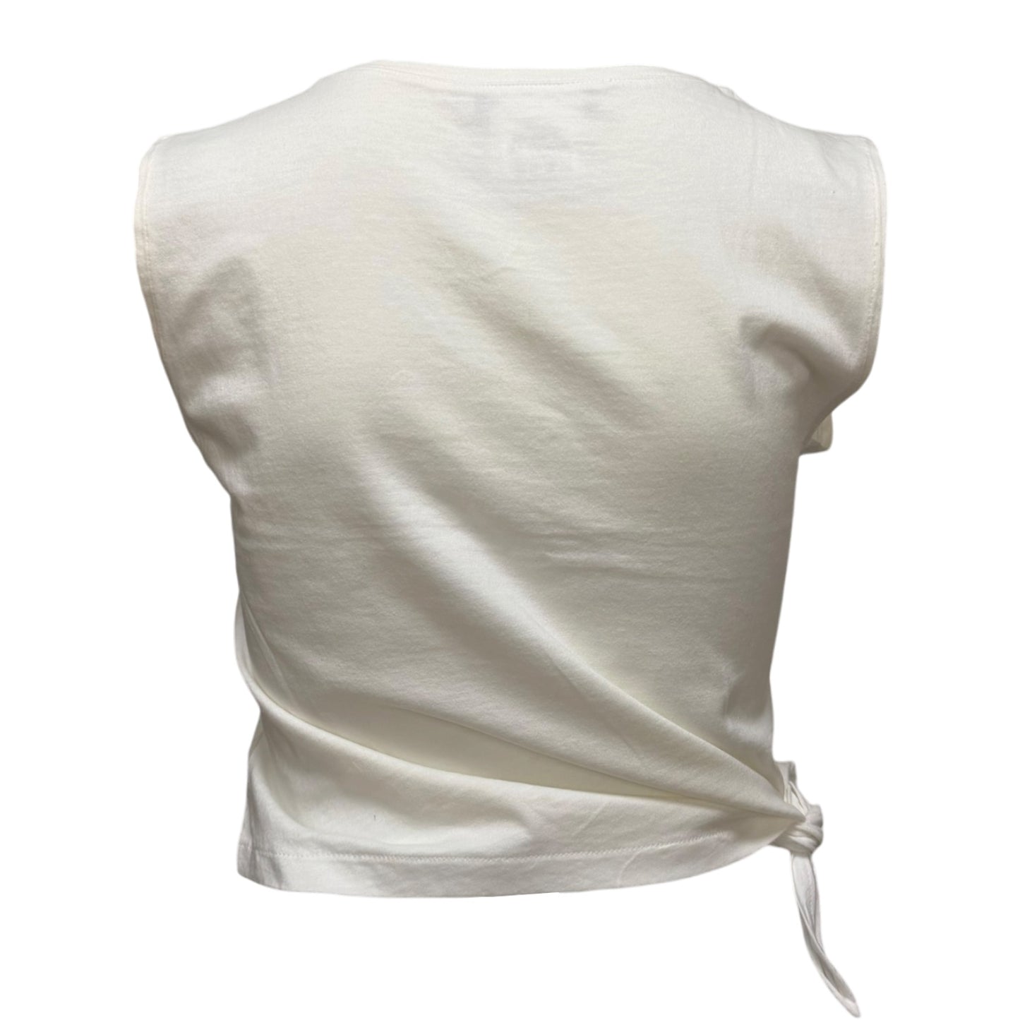 CHRISTIAN DIOR "DIORDRAMA" Cartoon Logo Tie-Side Crop Top