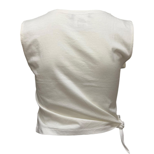 CHRISTIAN DIOR "DIORDRAMA" Cartoon Logo Tie-Side Crop Top