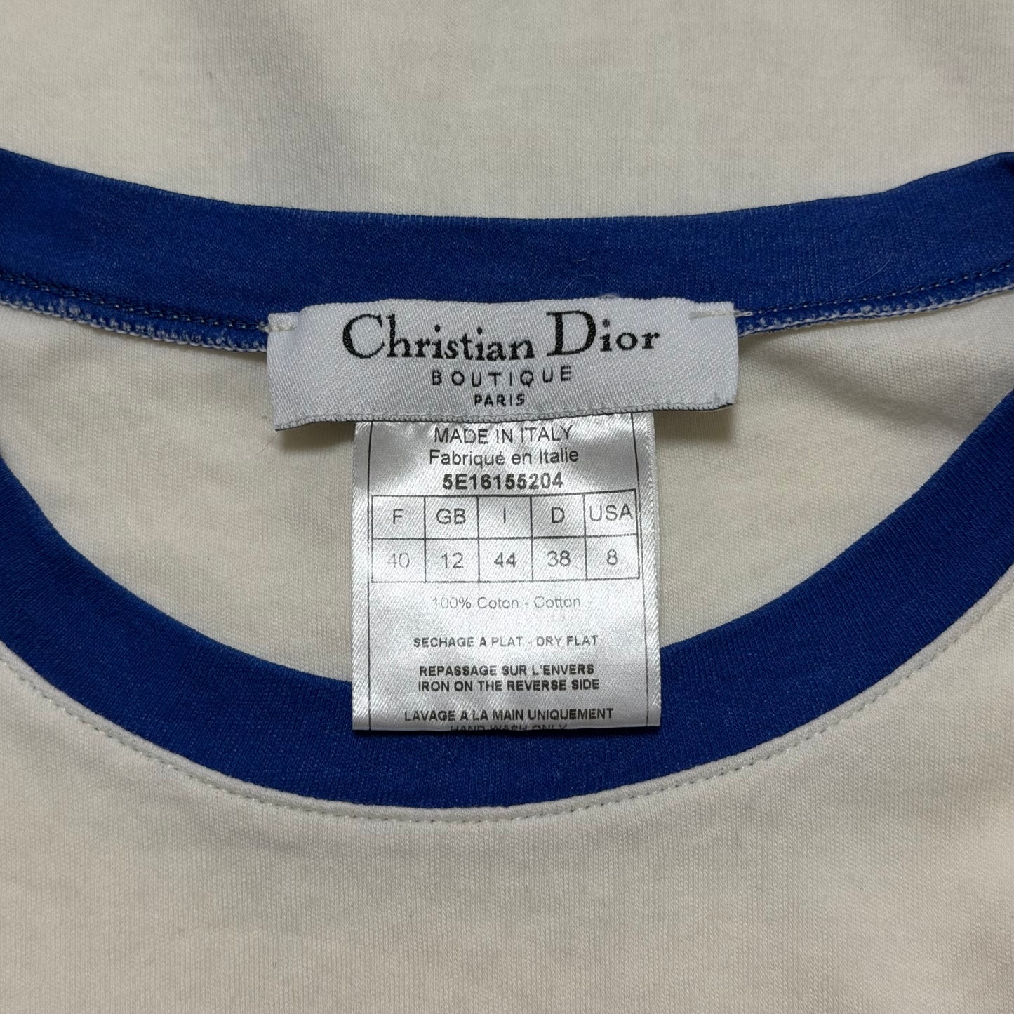 CHRISTIAN DIOR Spring Summer 2005 Cartoon Girl "J'ADORE DIOR" T-Shirt