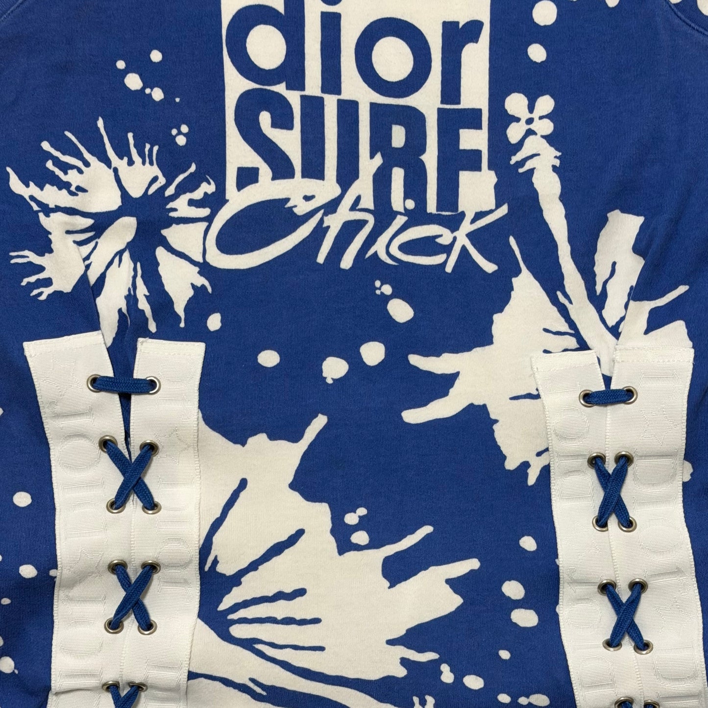 CHRISTIAN DIOR Spring Summer 2004 “Surf Chick” Lace-Up Graphic Tank Top
