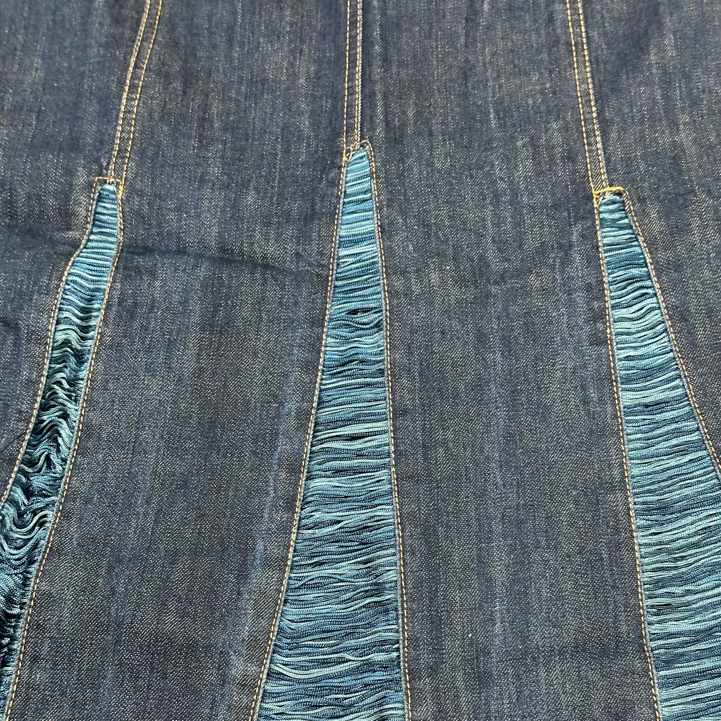 JEAN PAUL GAULTIER Spring Summer 2002 Fringed Denim Skirt