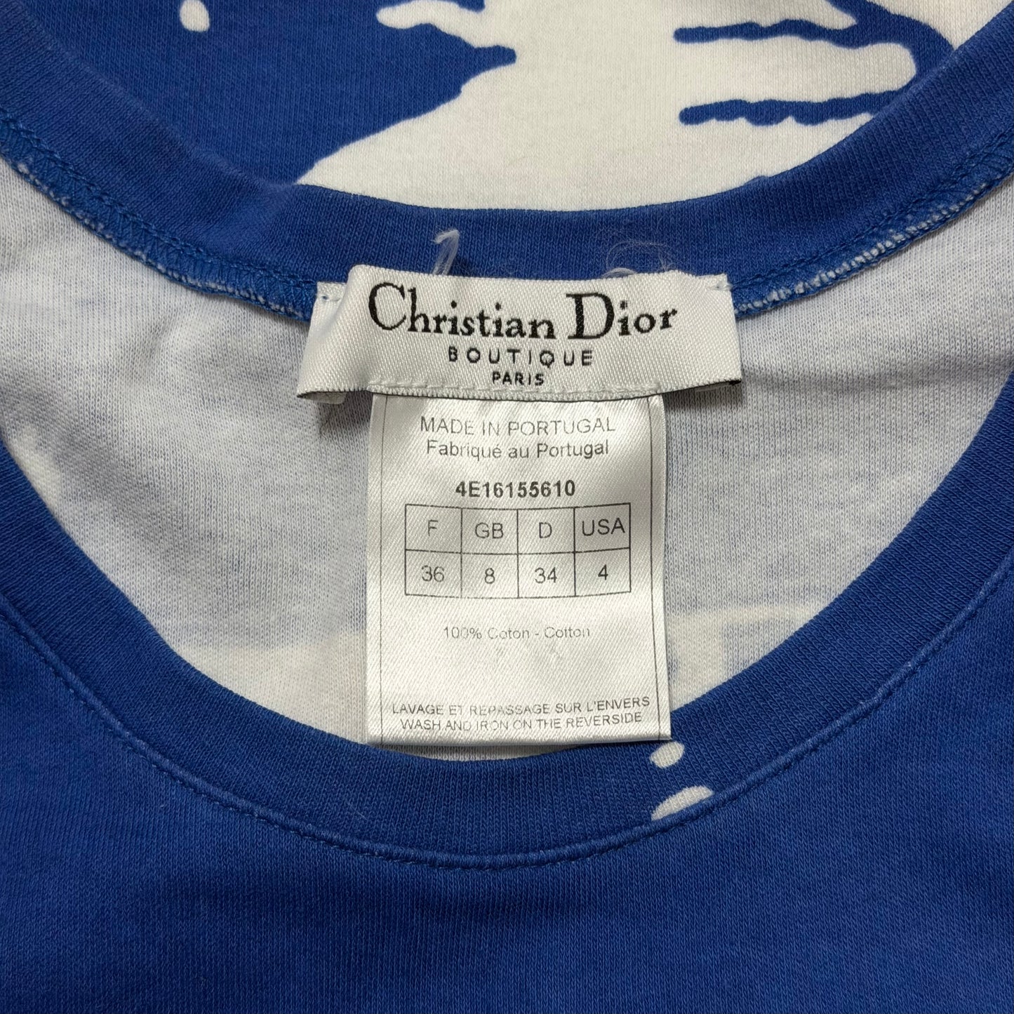 CHRISTIAN DIOR Spring Summer 2004 “Surf Chick” Lace-Up Graphic Tank Top