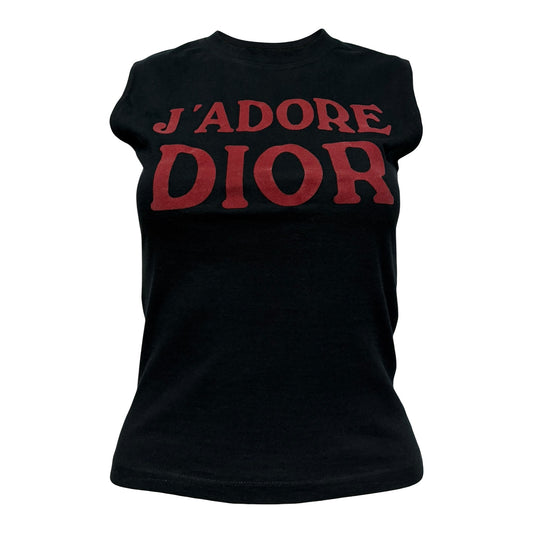 CHRISTIAN DIOR Fall Winter 2002 "J'ADORE DIOR" Logo Tank Top