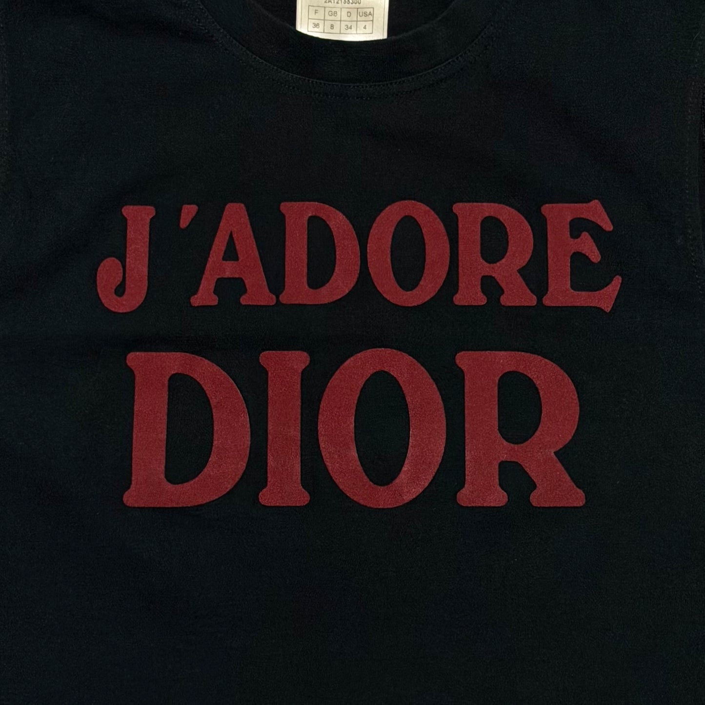 CHRISTIAN DIOR Fall Winter 2002 "J'ADORE DIOR" Logo Tank Top