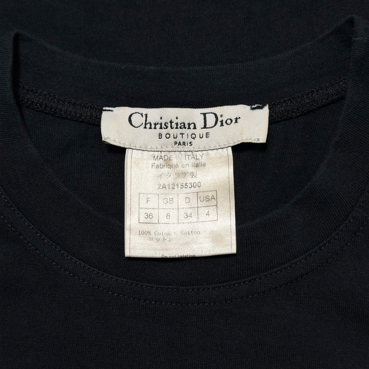 CHRISTIAN DIOR Fall Winter 2002 "J'ADORE DIOR" Logo Tank Top