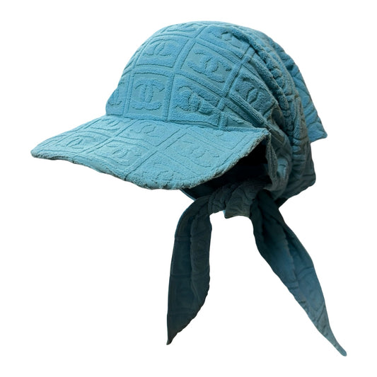 CHANEL Sport Spring Summer 2002 CC Jacquard Terry Cloth Bandanna Cap