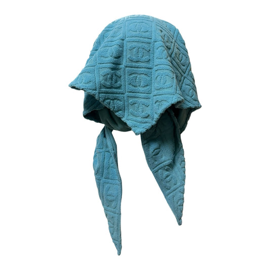 CHANEL Sport Spring Summer 2002 CC Jacquard Terry Cloth Bandanna Cap