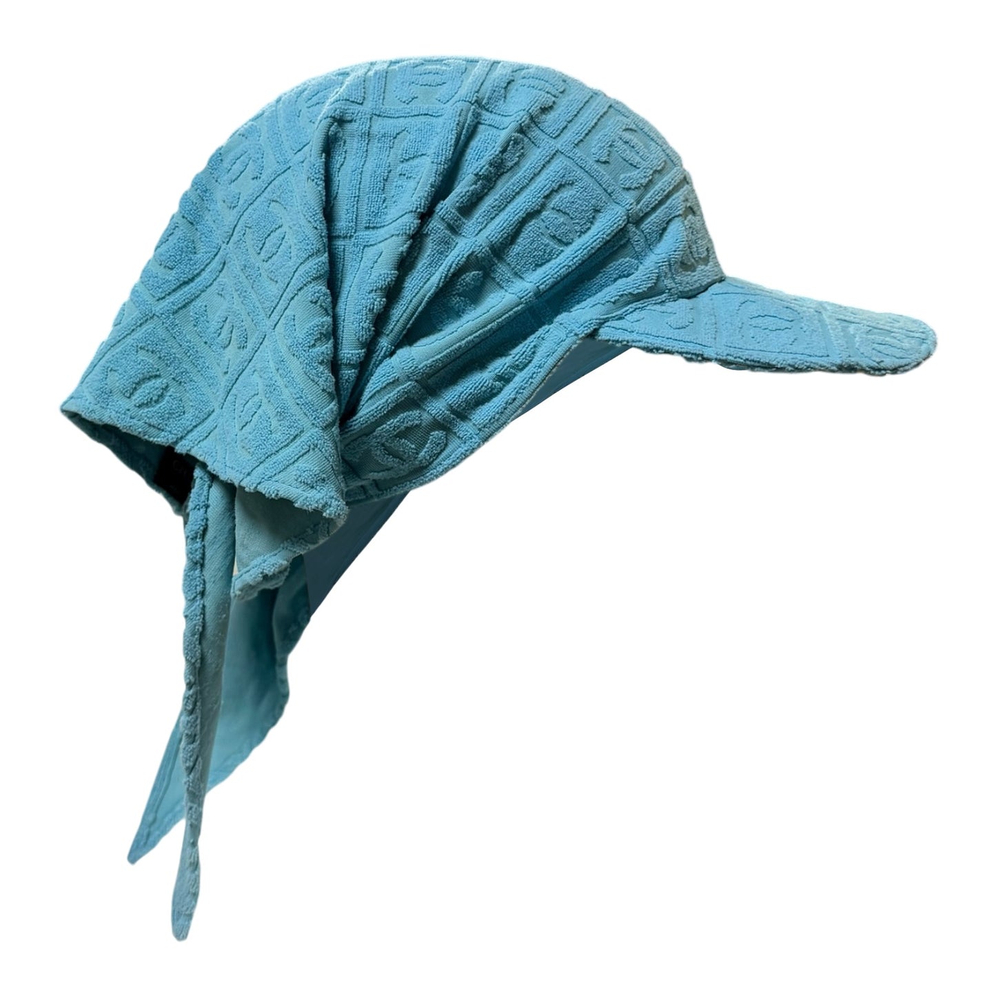 CHANEL Sport Spring Summer 2002 CC Jacquard Terry Cloth Bandanna Cap