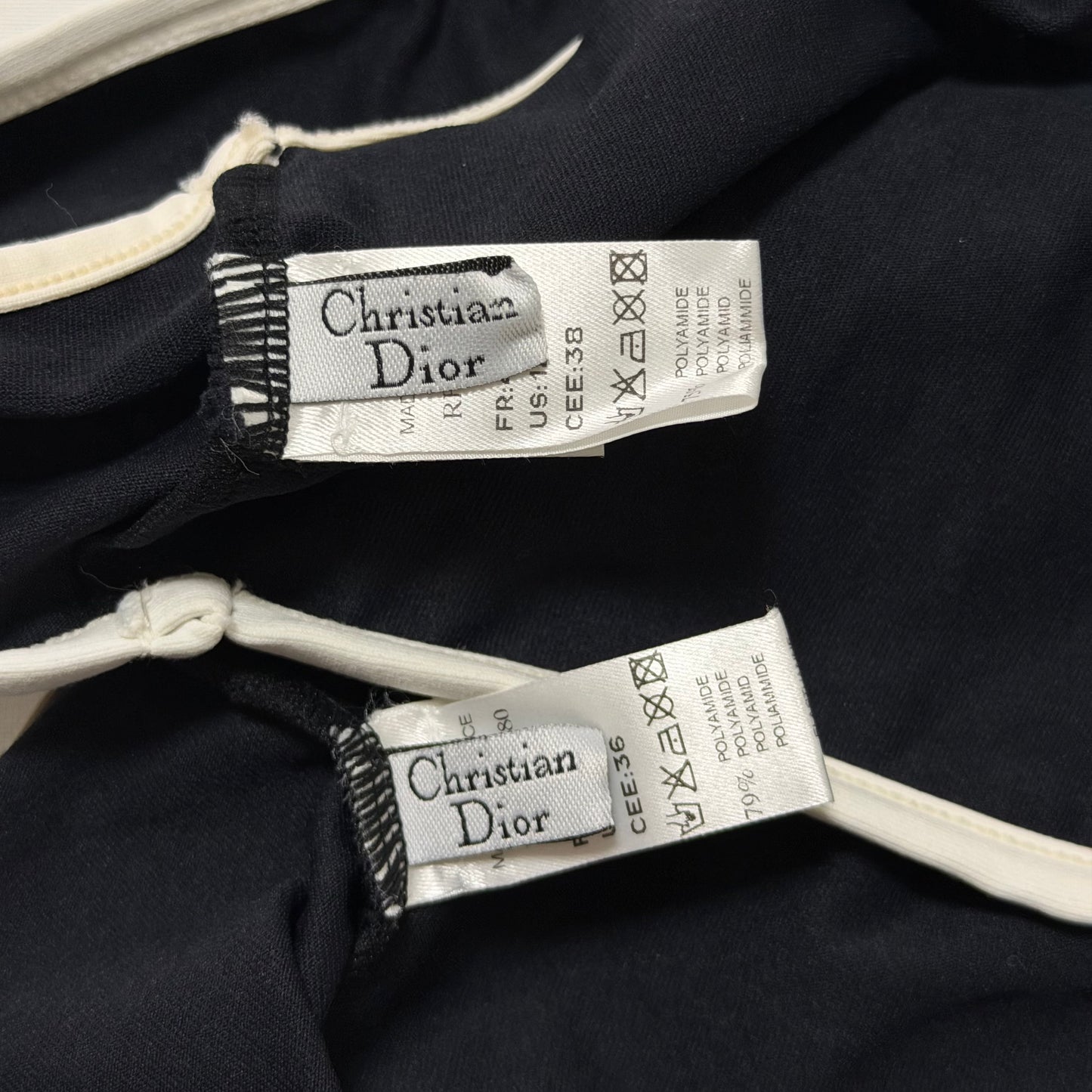 CHRISTIAN DIOR Spring Summer 2002 Gothic Logo Bikini Set