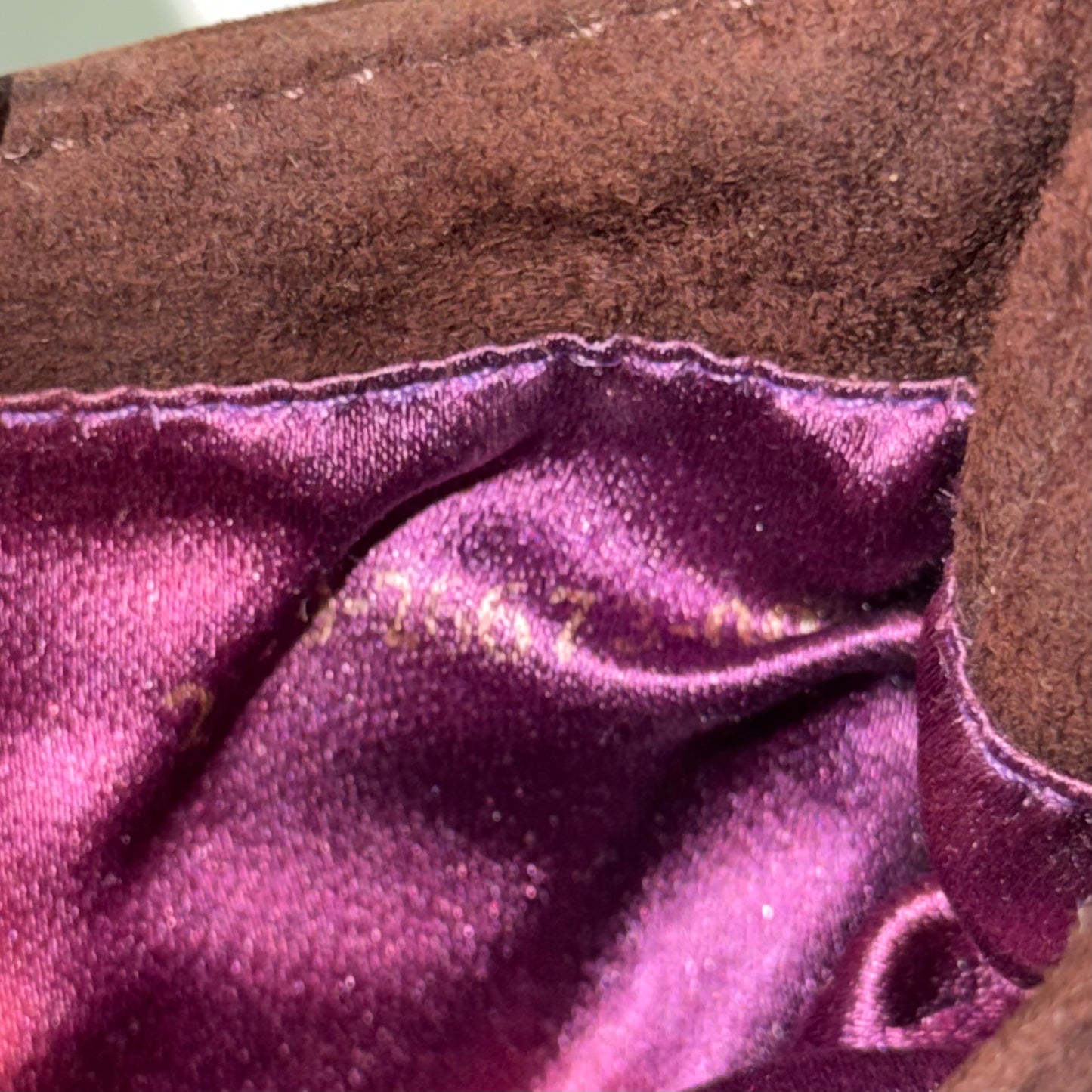 FENDI Spring Summer 1999 Suede & Leather Mini Croissant Bag