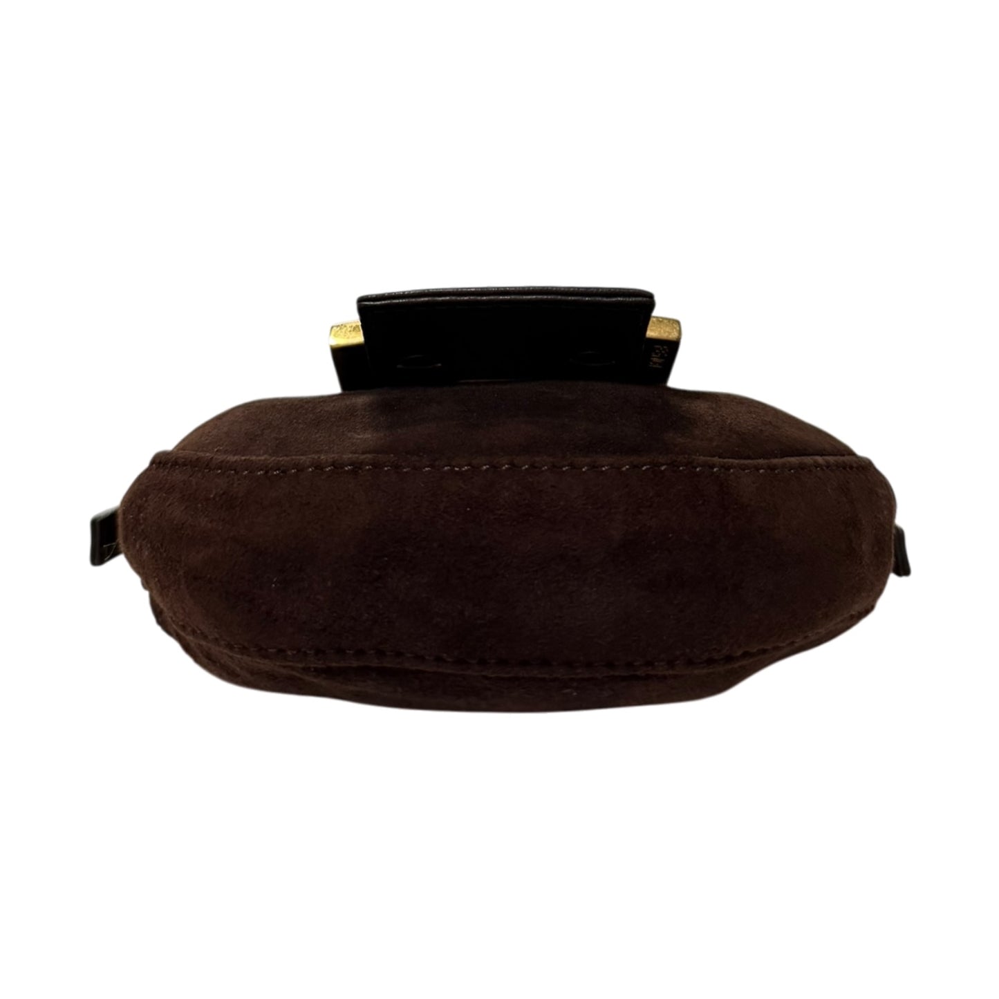 FENDI Spring Summer 1999 Suede & Leather Mini Croissant Bag