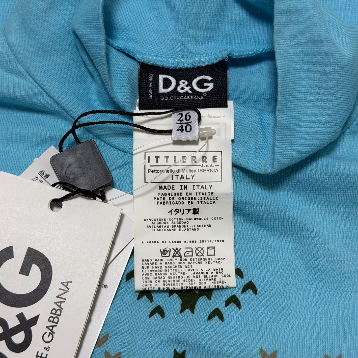 D&G Vintage Nordic Deer Print Turtleneck Top
