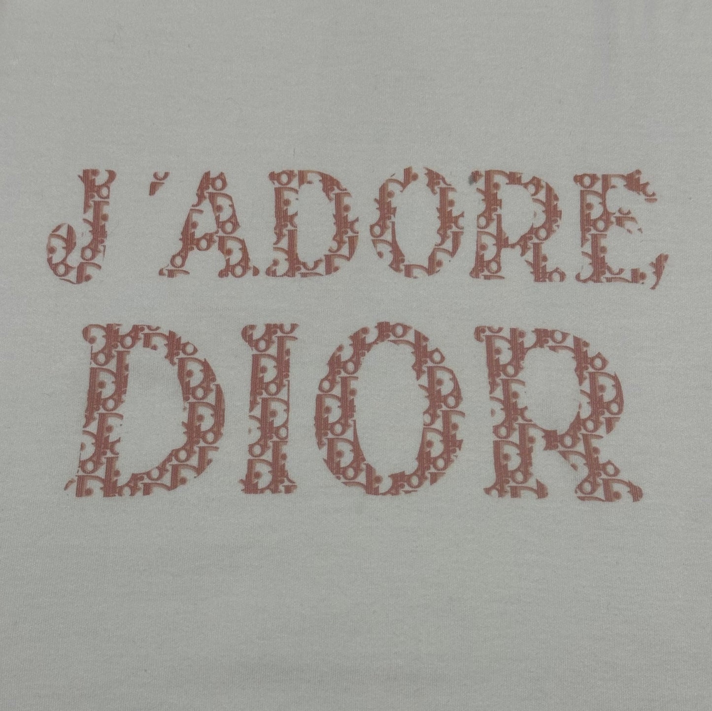 CHRISTIAN DIOR Spring Summer 2004 Trotter "J'ADORE DIOR" Logo T-Shirt