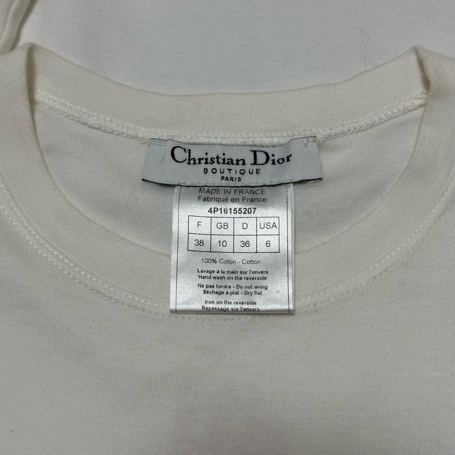 CHRISTIAN DIOR Spring Summer 2004 Trotter "J'ADORE DIOR" Logo T-Shirt