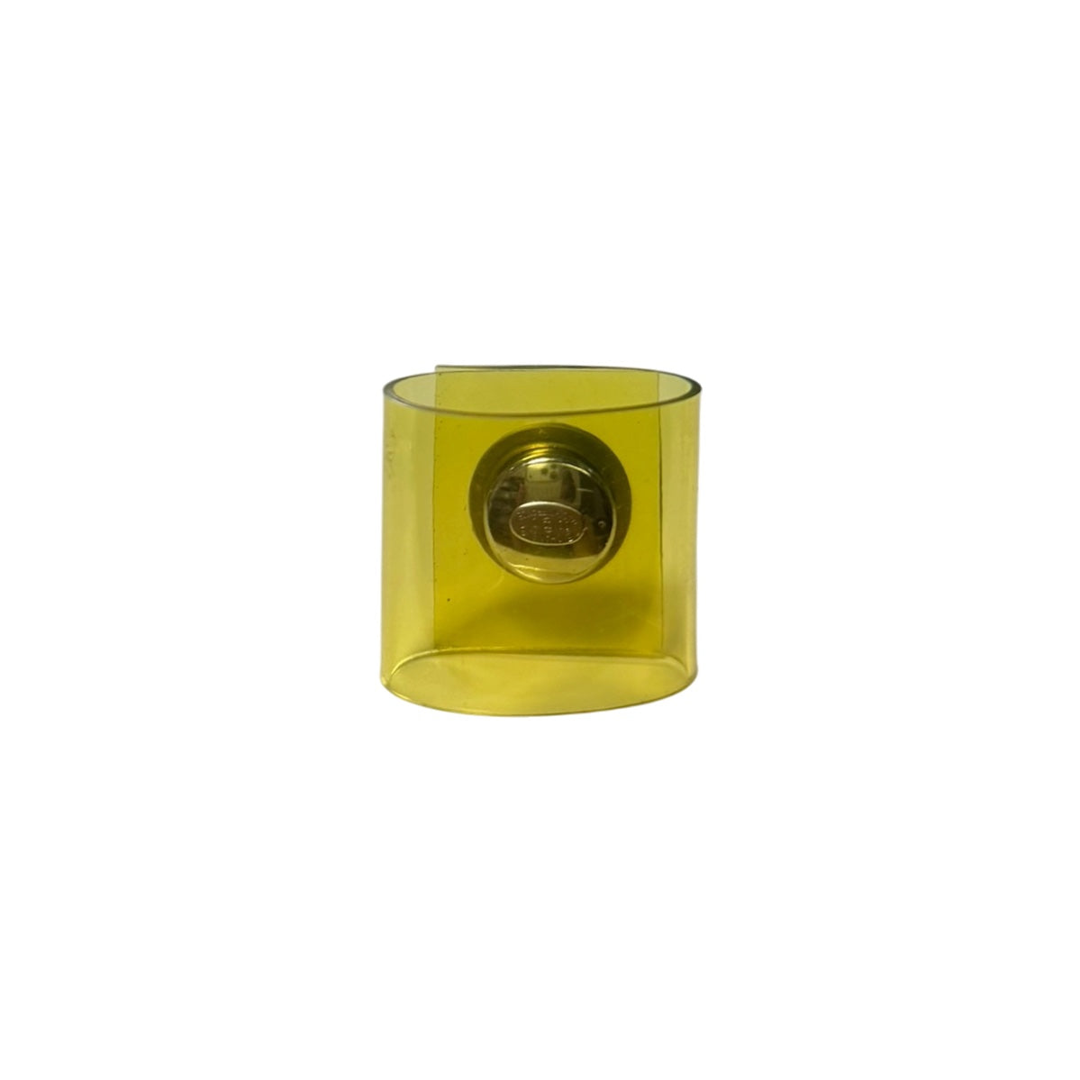 CHANEL Vintage Transparent Vinyl Logo Ring