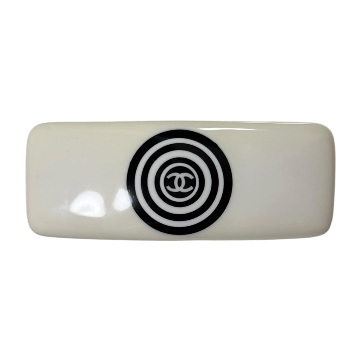 CHANEL Vintage Resin CC Concentric Circle Hair Barrette