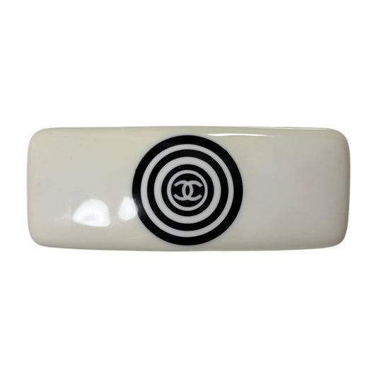 CHANEL Vintage Resin CC Concentric Circle Hair Barrette