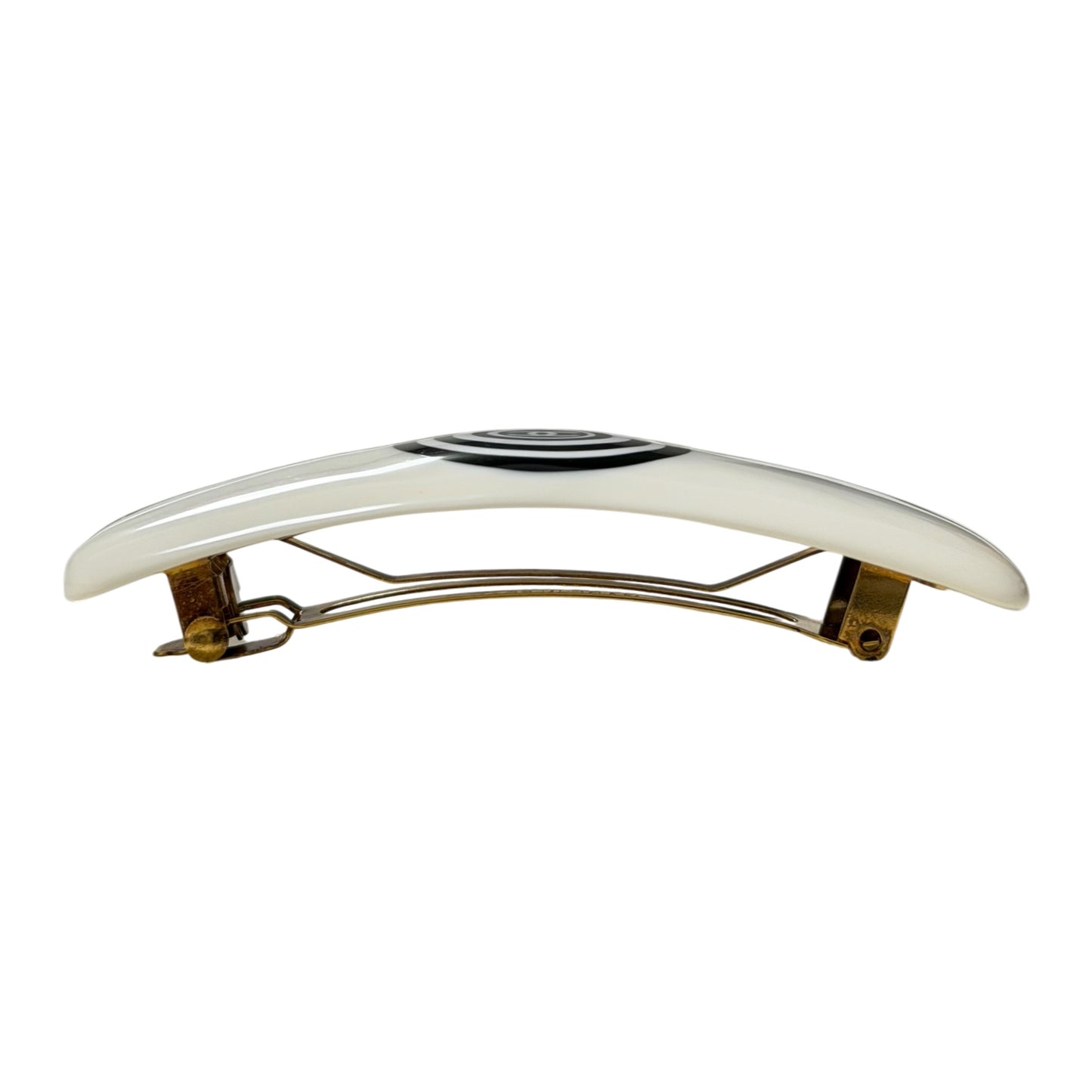 CHANEL Vintage Resin CC Concentric Circle Hair Barrette