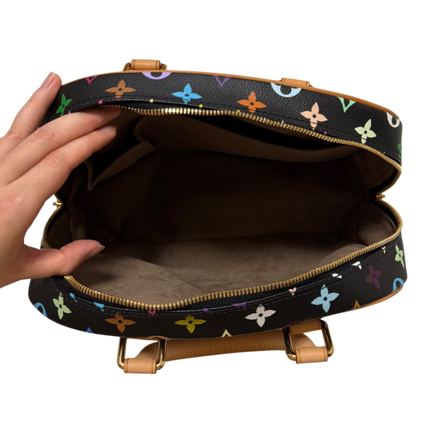 LOUIS VUITTON x TAKASHI MURAKAMI 2004 Monogram Multicolore Trouville Handbag