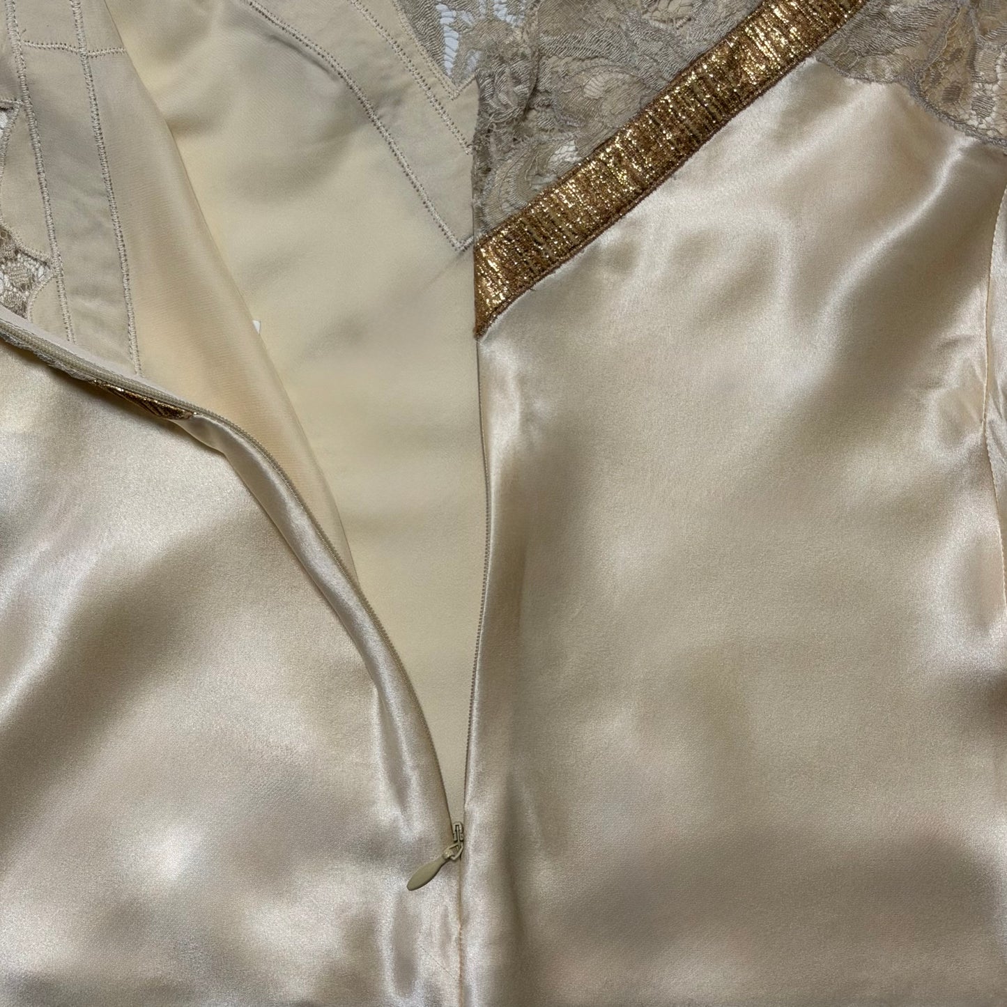 DOLCE&GABBANA Vintage Silk Blend Lace Trim Camisole