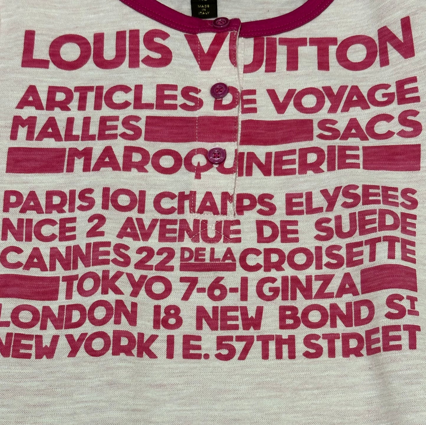 LOUIS VUITTON Spring Summer 2009 Cruise Collection Graphic Printed T-Shirt