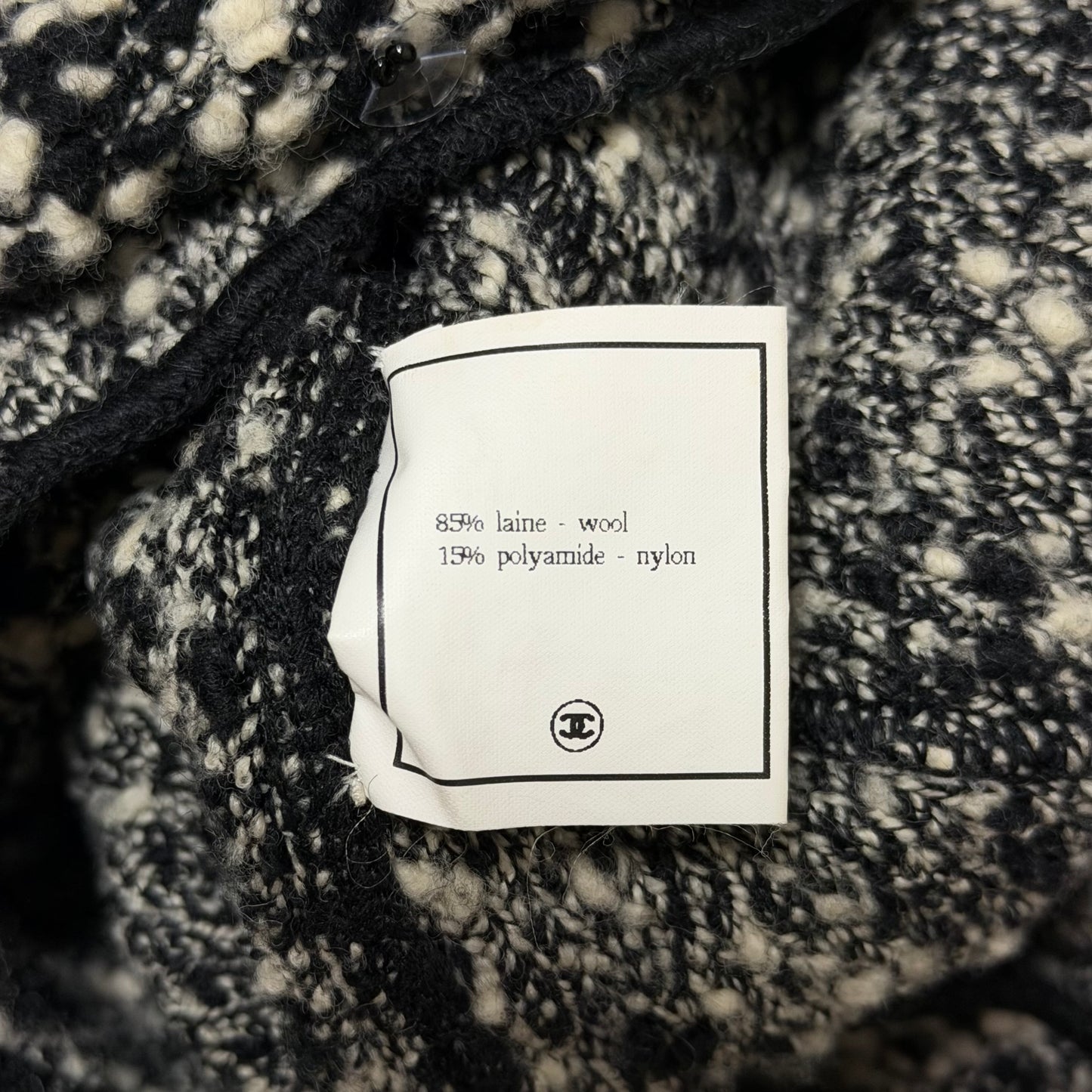 CHANEL Fall Winter 1994 Sequin-Embellished Tweed Turtleneck Mini Dress