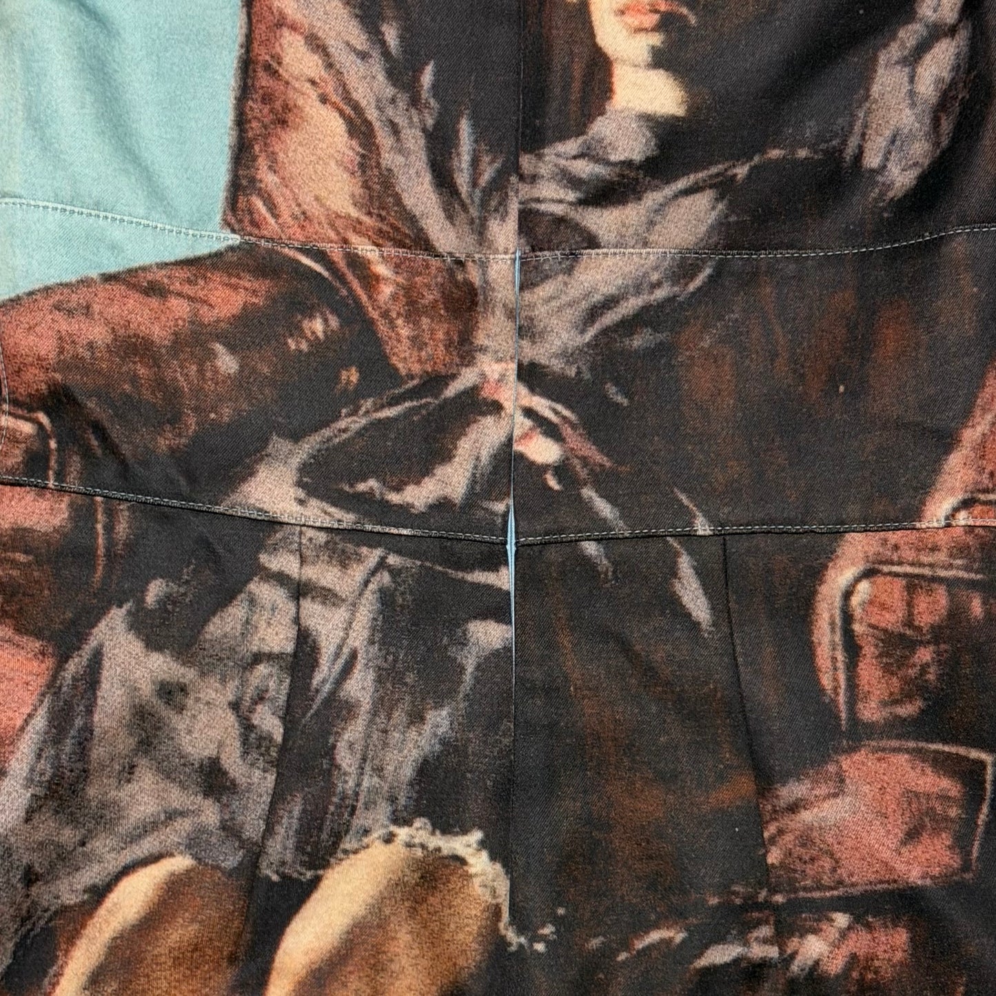 PRADA Fall Winter 2017 Robert McGinnis Illustrated Feather-Trimmed Midi Dress